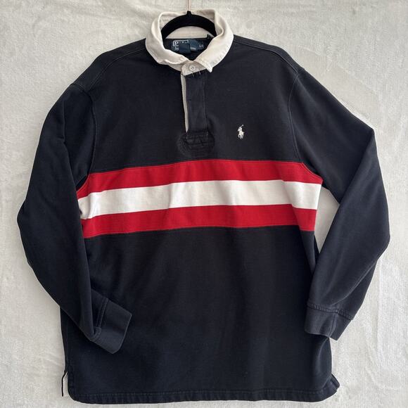 Polo Ralph Lauren Other - VTG 90s Y2K Polo Ralph Lauren Rugby Shirt L Long Sleeve Iconic Striped Heavy